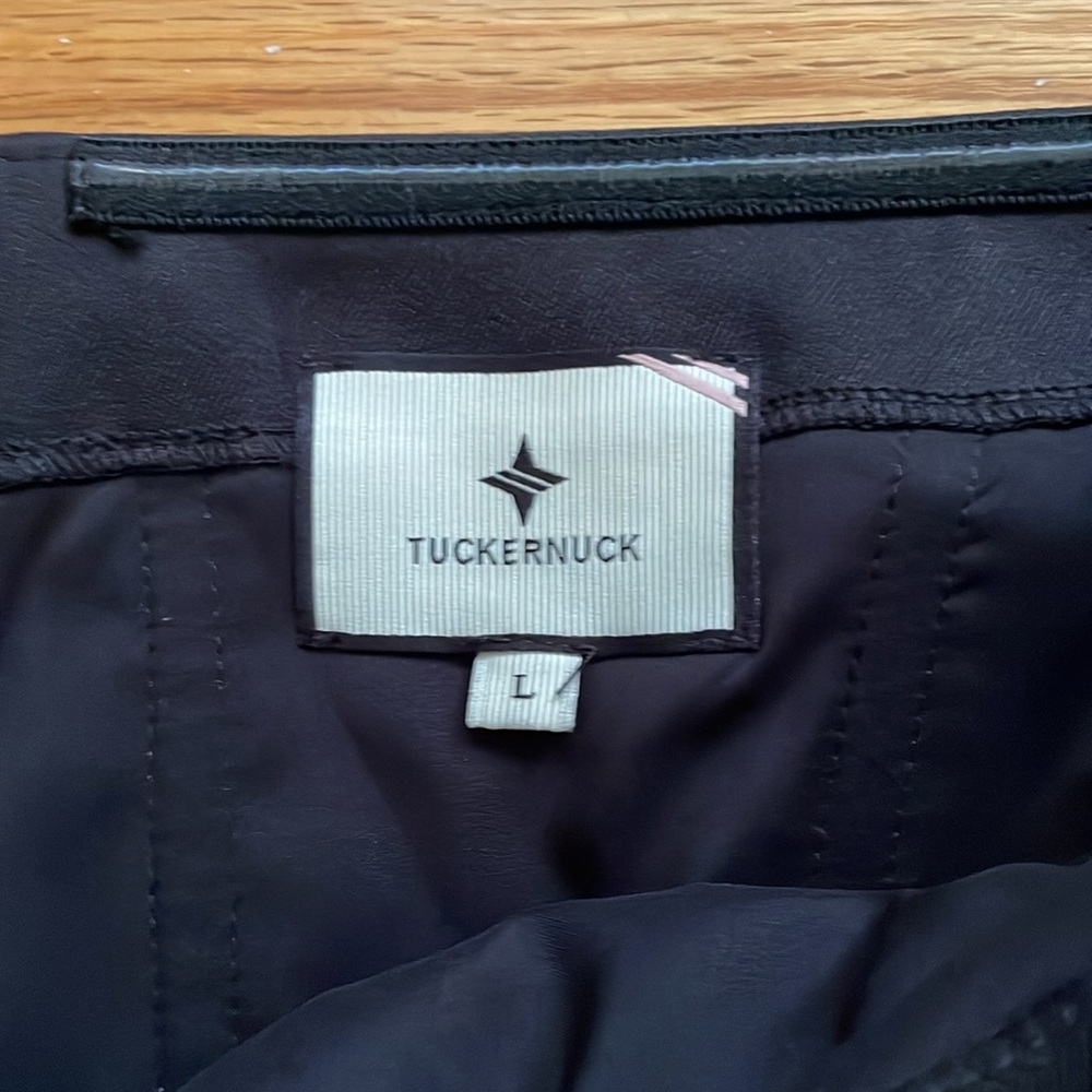 Tuckernuck Off-the-Shoulder Black Blouse with Covered Buttons - Picture 4 of 5